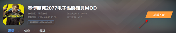 赛博朋克2077电子骷髅面具MOD